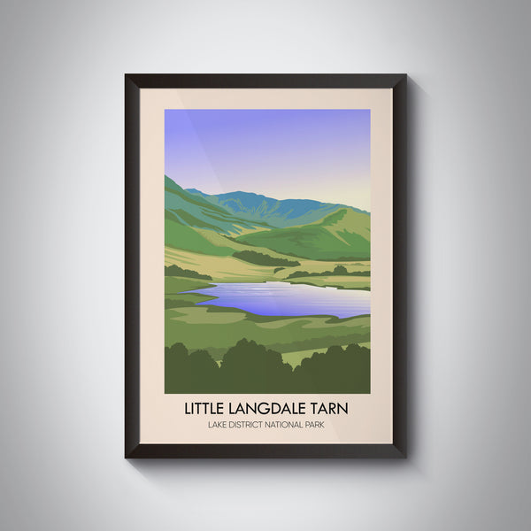 Little Langdale Tarn Lake District Travel Poster