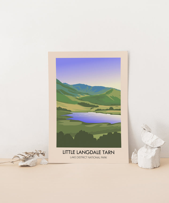 Little Langdale Tarn Lake District Travel Poster