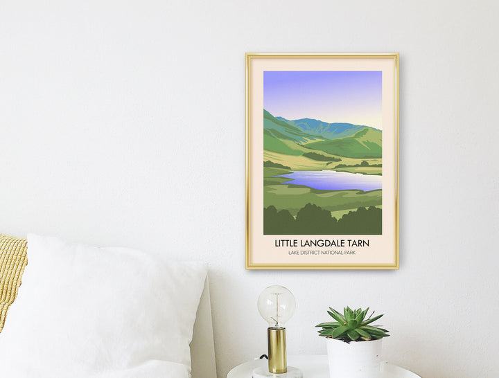 Little Langdale Tarn Lake District Travel Poster