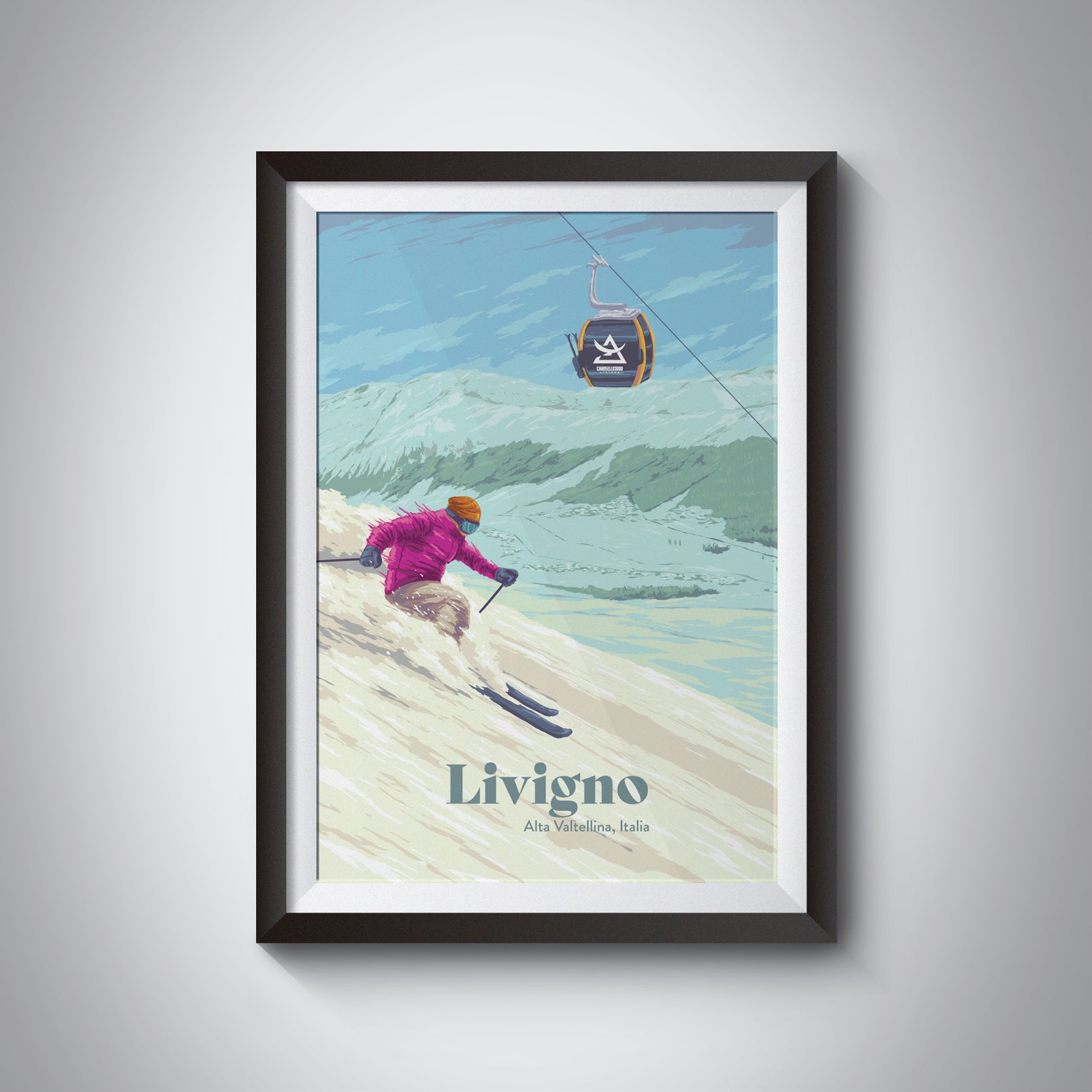 Livigno Ski Resort Travel Poster