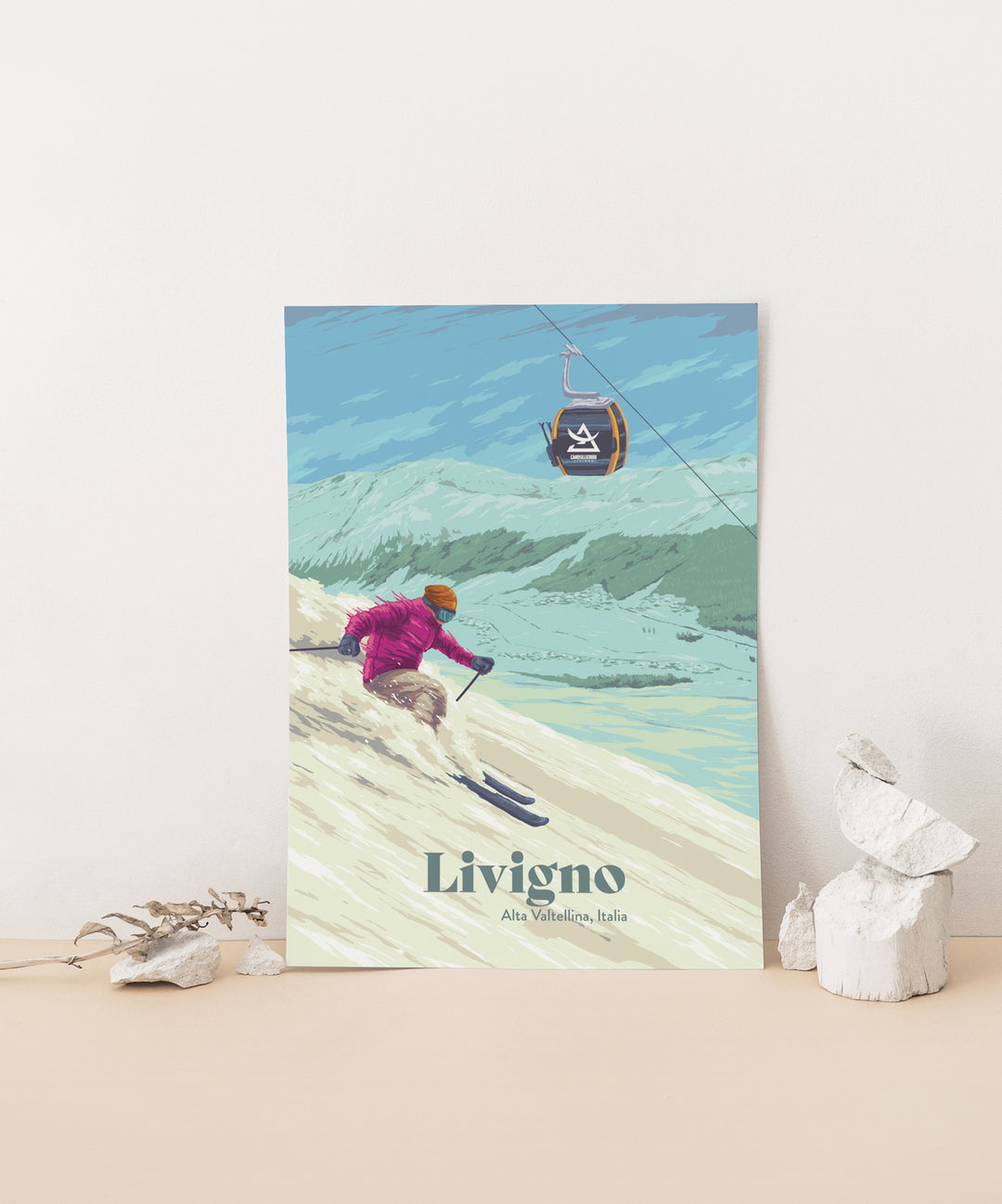 Livigno Ski Resort Travel Poster