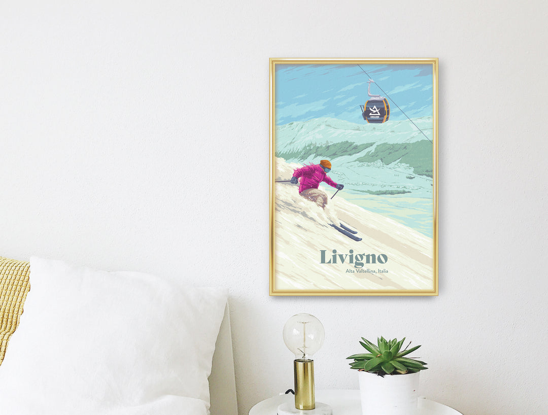 Livigno Ski Resort Travel Poster