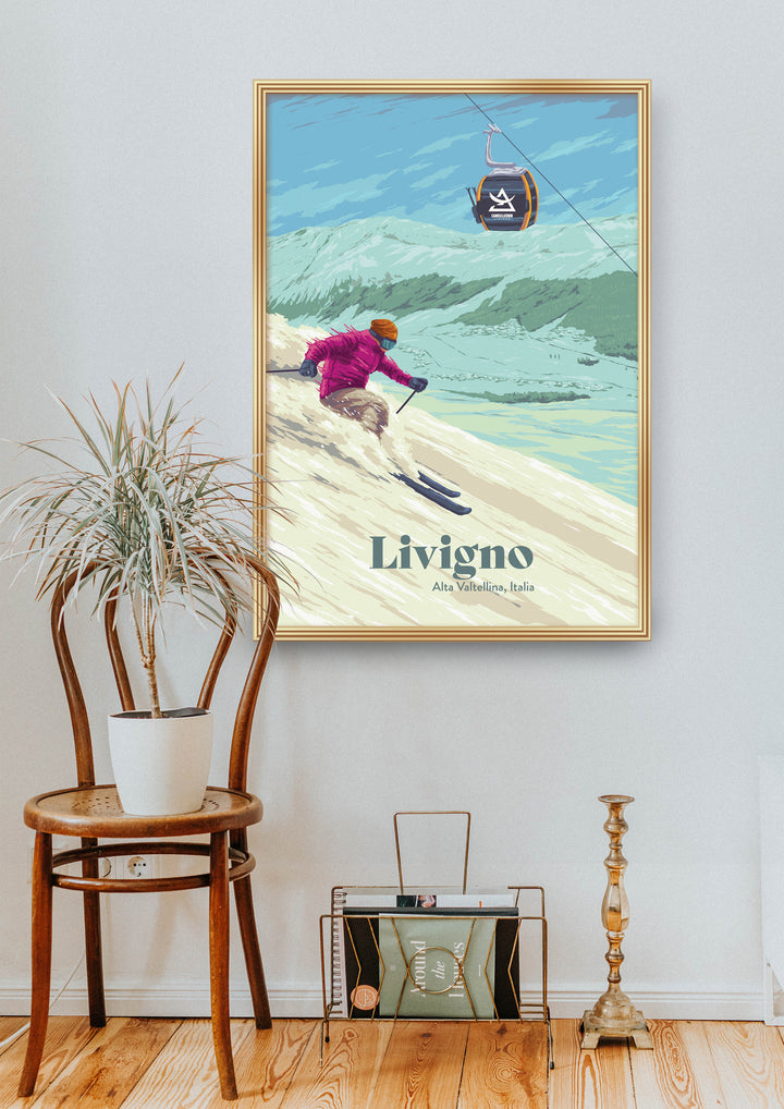 Livigno Ski Resort Travel Poster