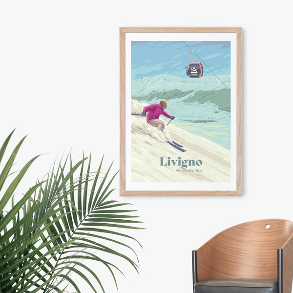 Livigno Ski Resort Travel Poster
