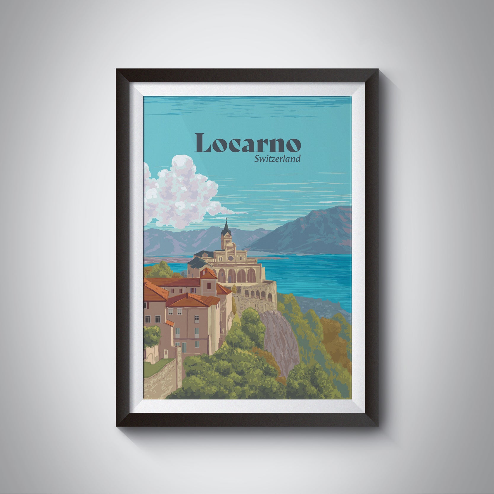 Locarno Switzerland Travel Poster