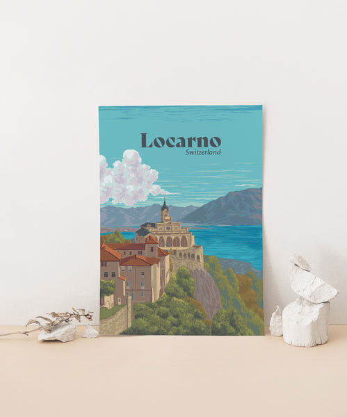 Locarno Switzerland Travel Poster