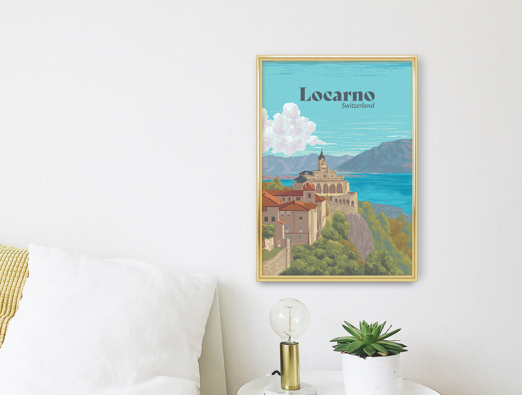 Locarno Switzerland Travel Poster – Bucket List Prints