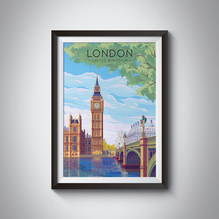 London Travel Poster Big Ben