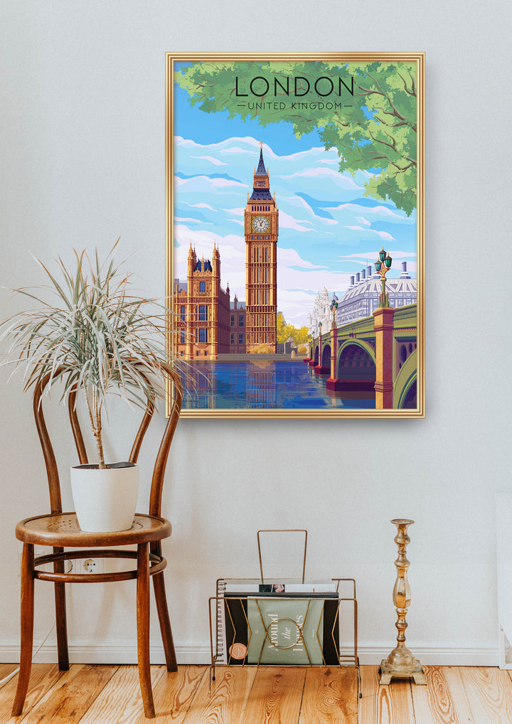 London Travel Poster Big Ben