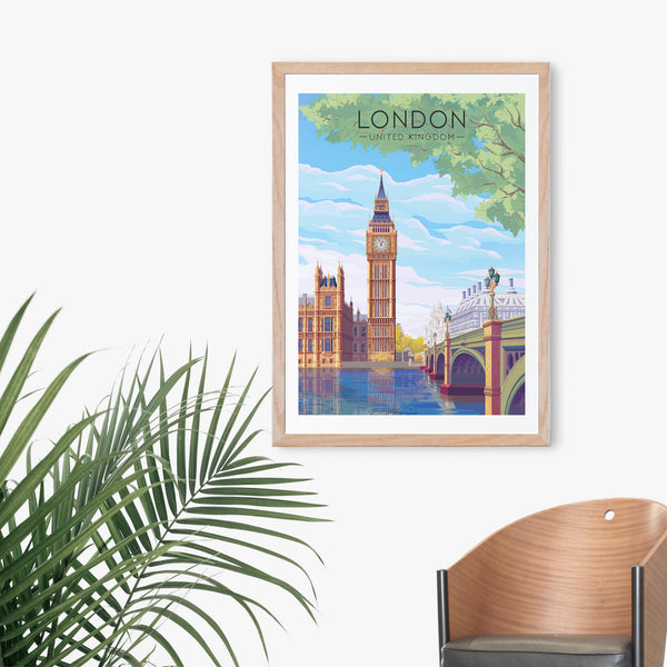 London Travel Poster Big Ben