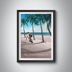 Go Longboarding Travel Poster