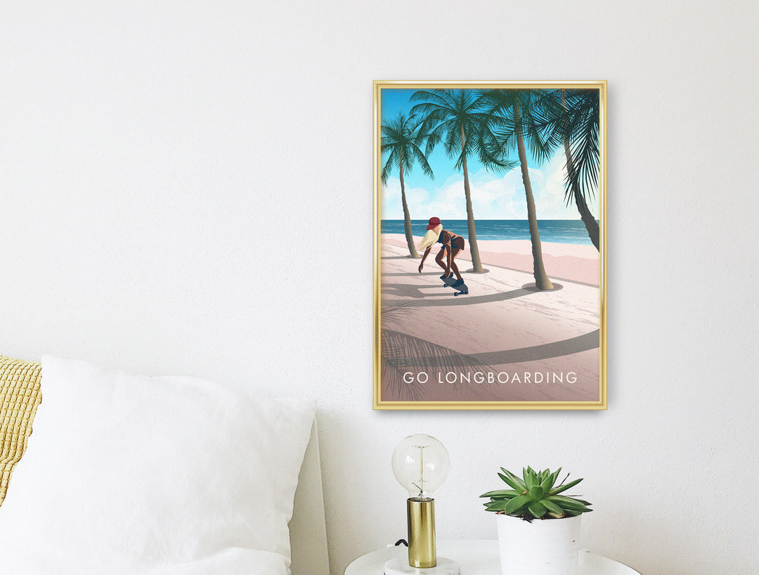 Go Longboarding Travel Poster