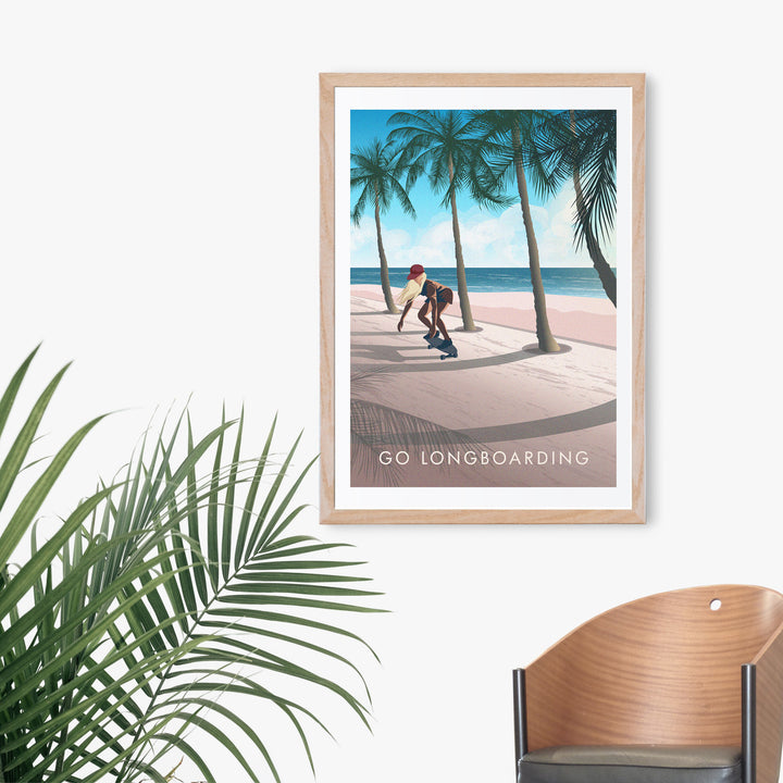 Go Longboarding Travel Poster