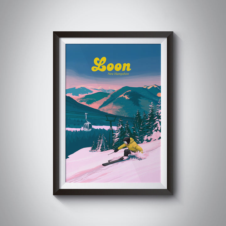 Loon Mountain Ski Resort Travel Poster