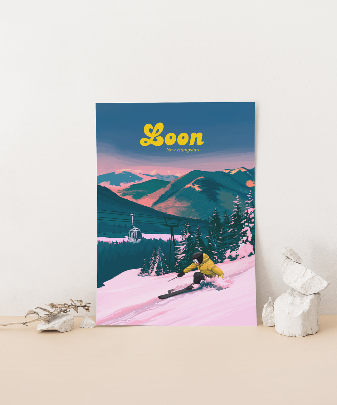 Loon Mountain Ski Resort Travel Poster