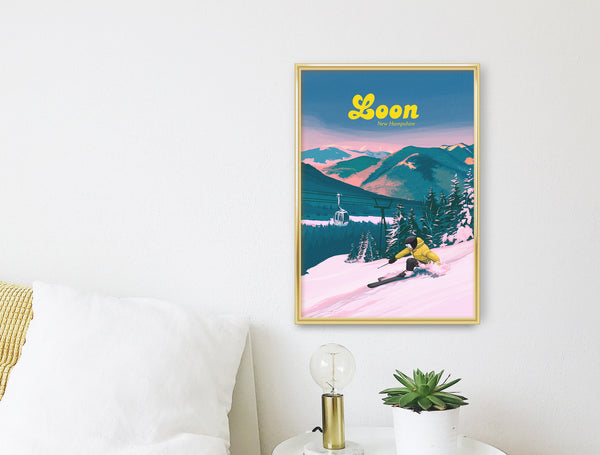 Loon Mountain Ski Resort Travel Poster