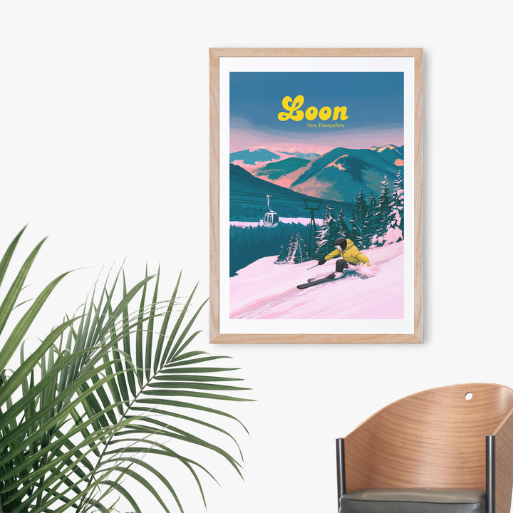 Loon Mountain Ski Resort Travel Poster