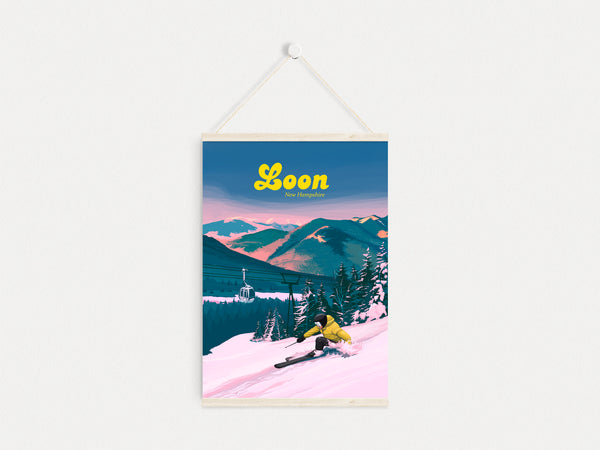 Loon Mountain Ski Resort Travel Poster
