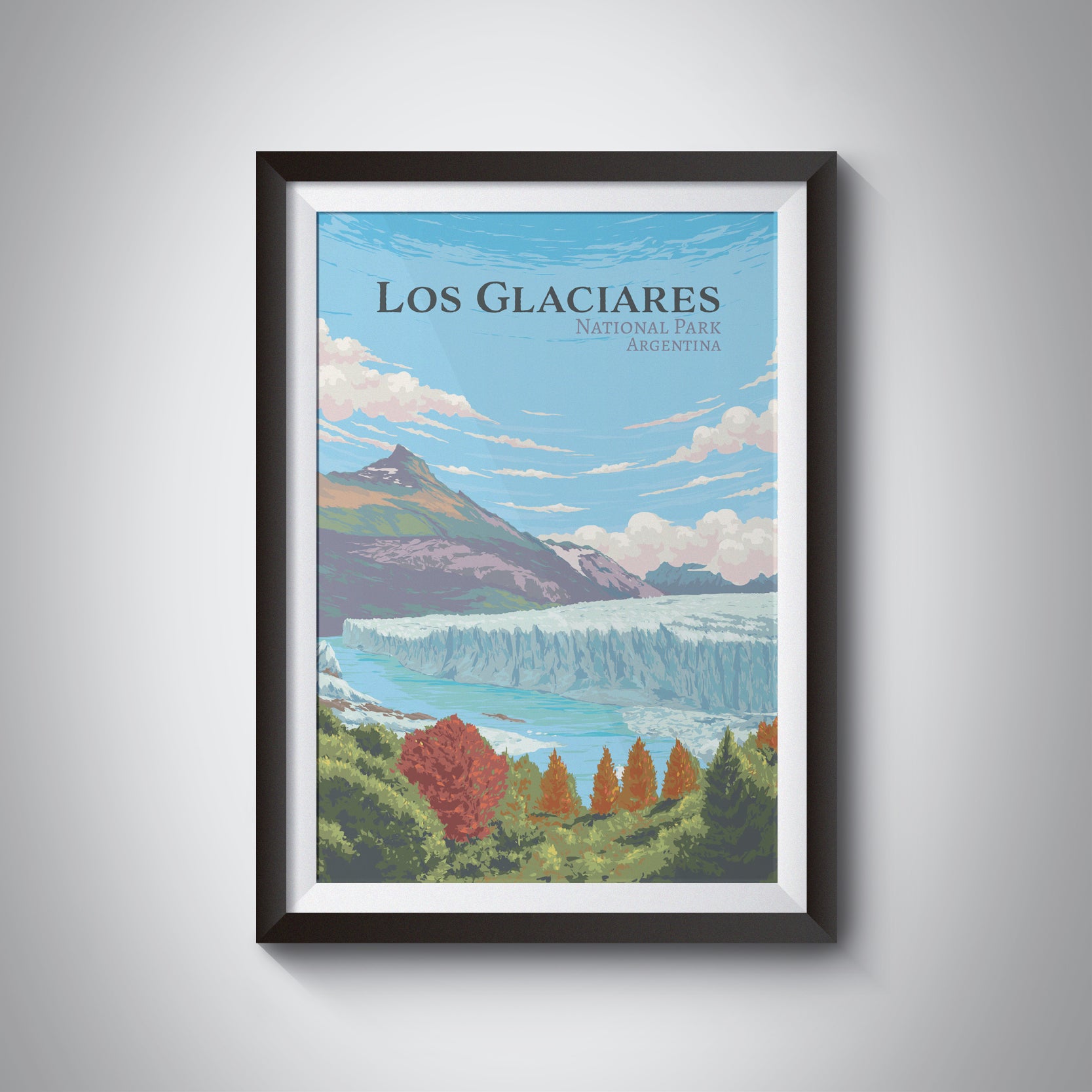Los Glaciares National Park Travel Poster