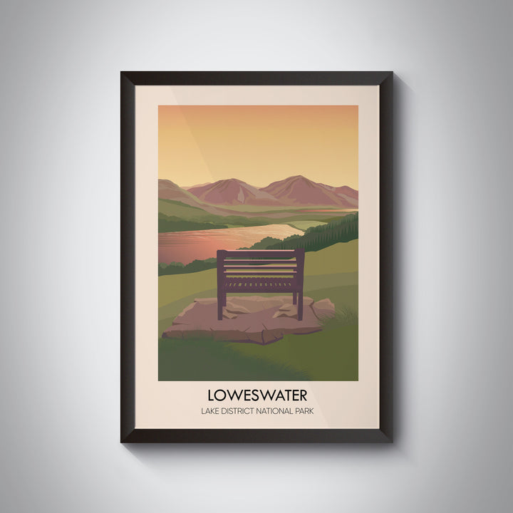 Loweswater Lake District Travel Poster