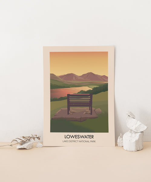 Loweswater Lake District Travel Poster