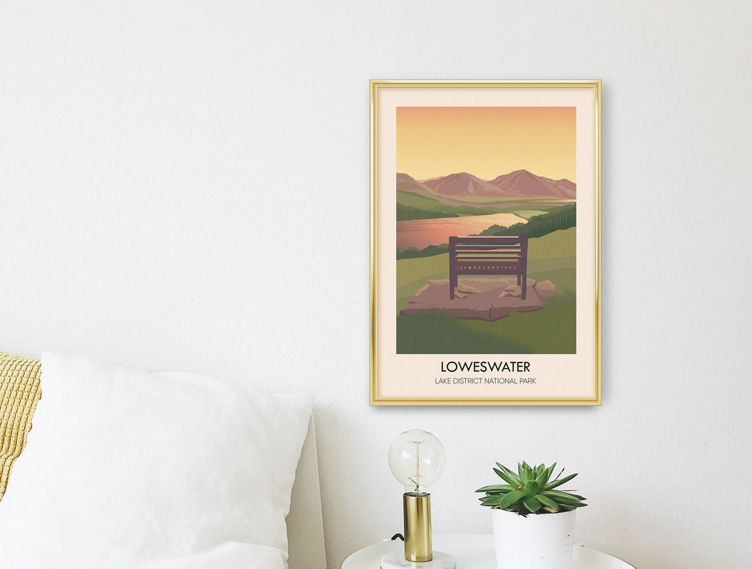 Loweswater Lake District Travel Poster