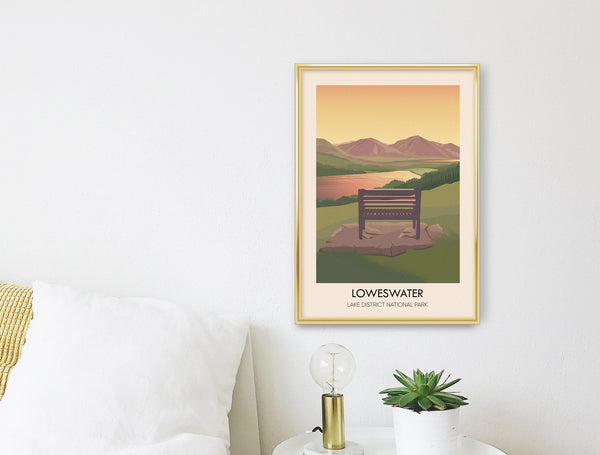 Loweswater Lake District Travel Poster