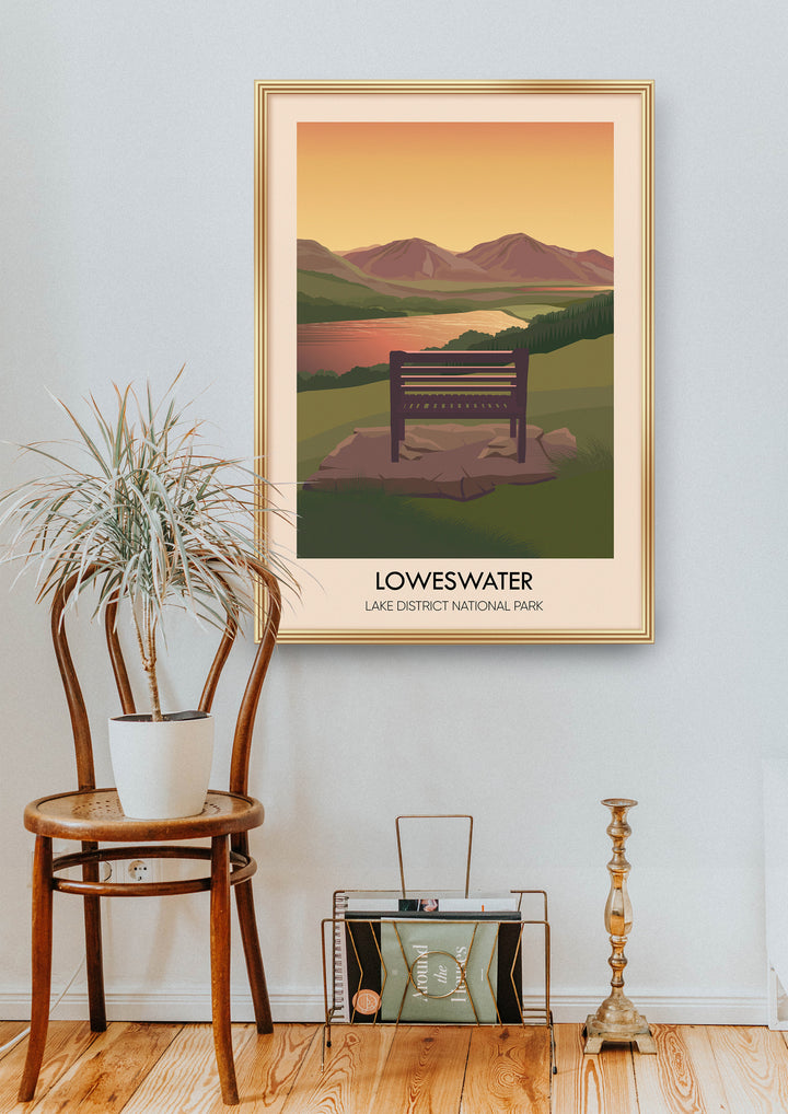 Loweswater Lake District Travel Poster