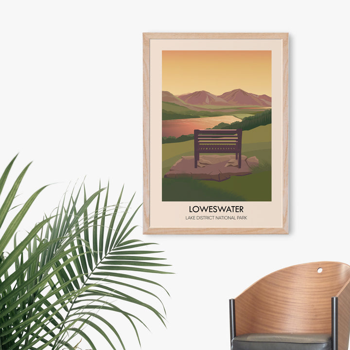 Loweswater Lake District Travel Poster