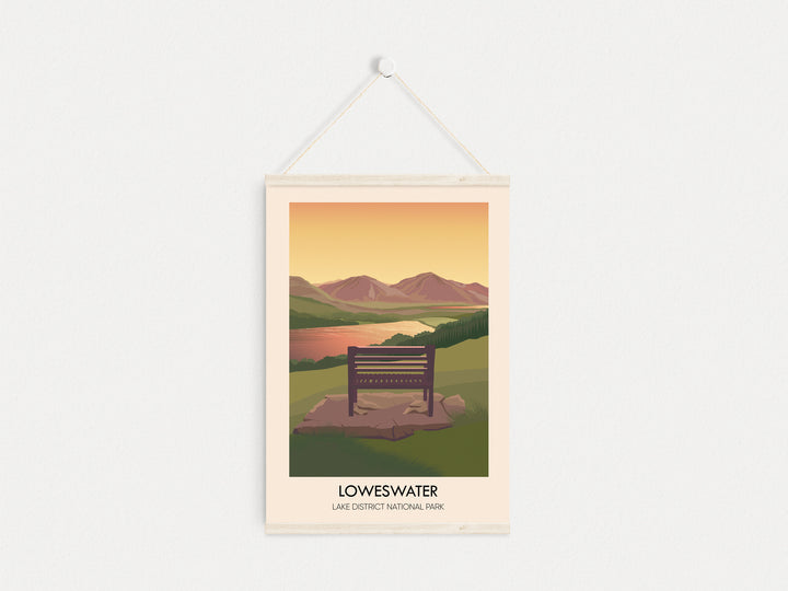 Loweswater Lake District Travel Poster