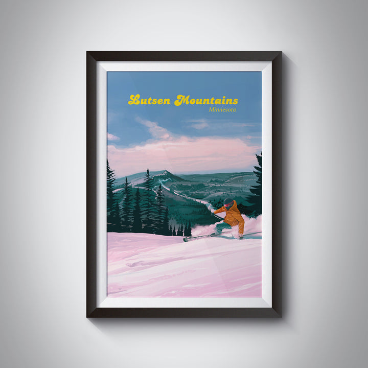 Lutsen Mountains Ski Resort Travel Poster