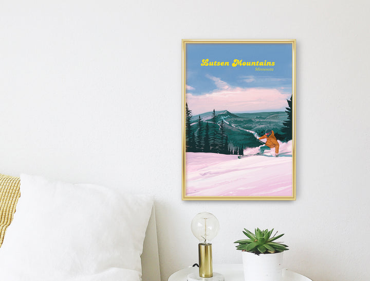 Lutsen Mountains Ski Resort Travel Poster