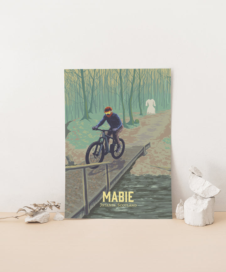 Mabie Mountain Biking Travel Poster