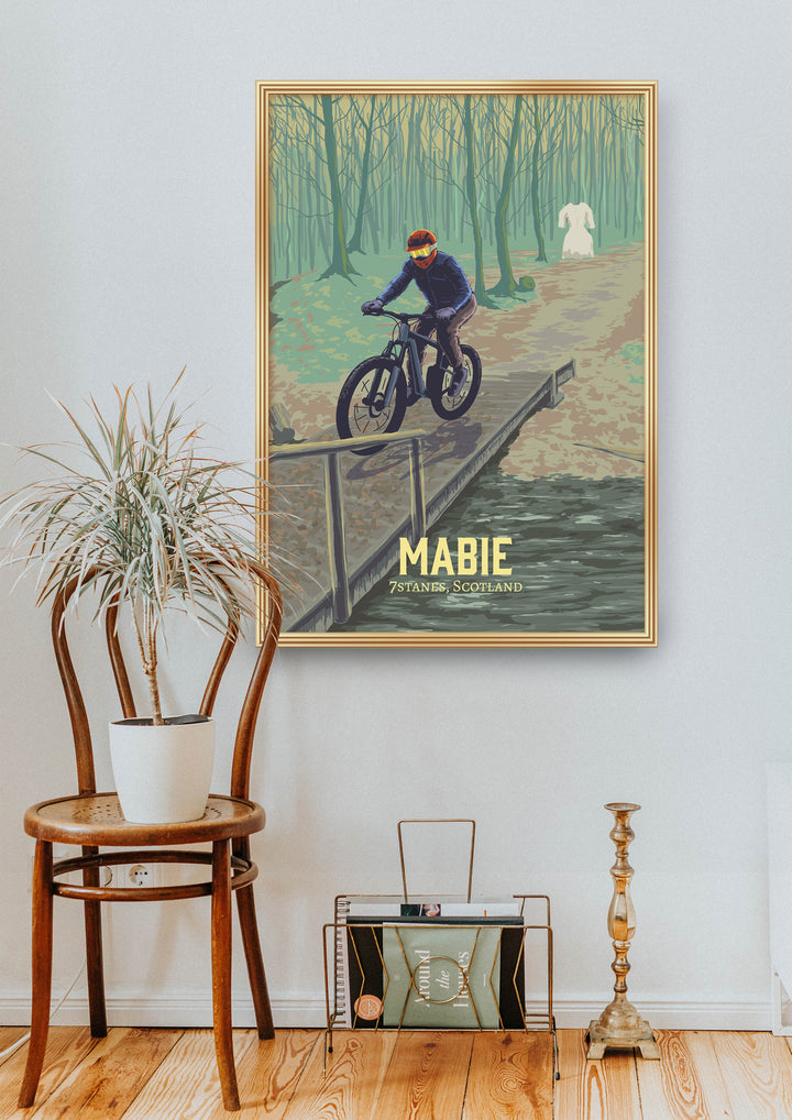 Mabie Mountain Biking Travel Poster