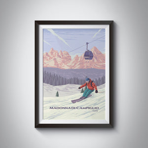 Madonna di Campiglio Ski Resort Travel Poster
