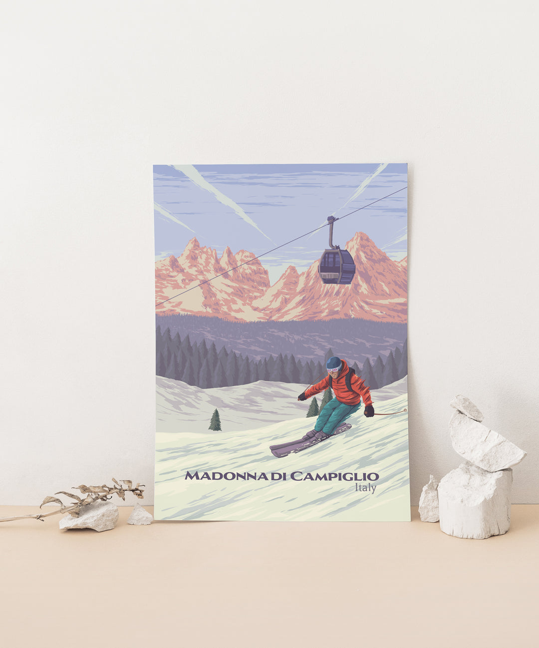 Madonna di Campiglio Ski Resort Travel Poster