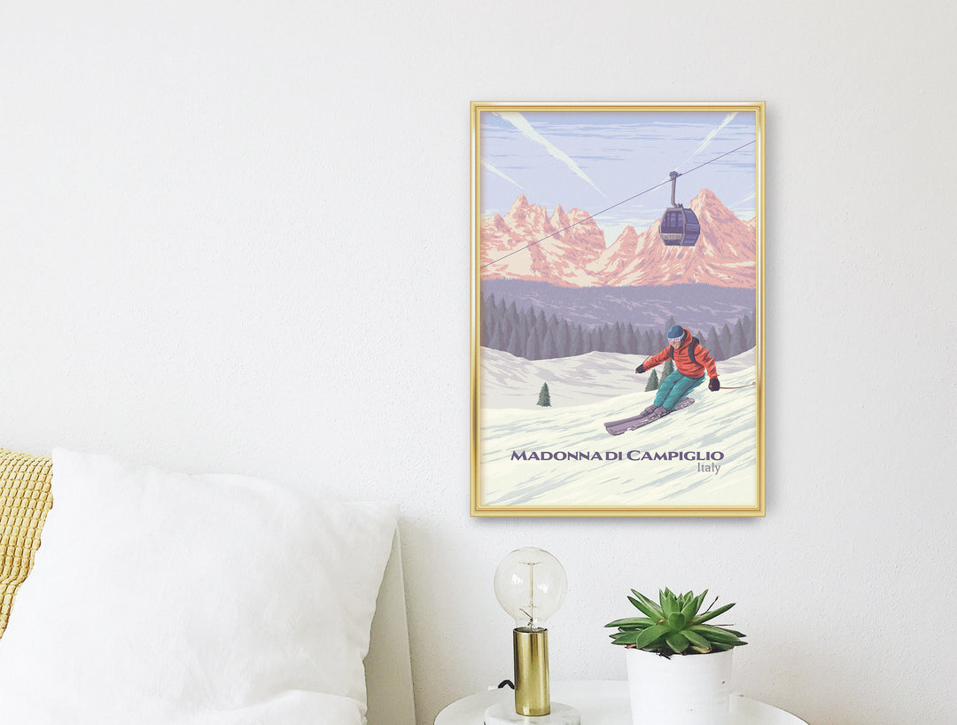 Madonna di Campiglio Ski Resort Travel Poster