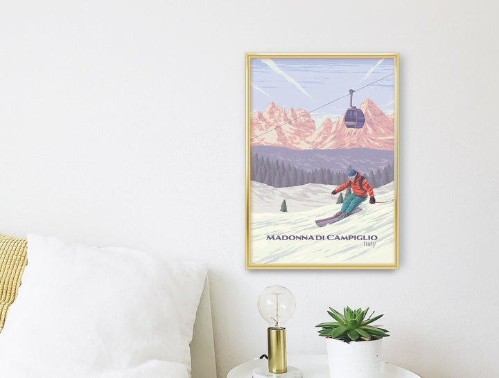 Madonna di Campiglio Ski Resort Travel Poster