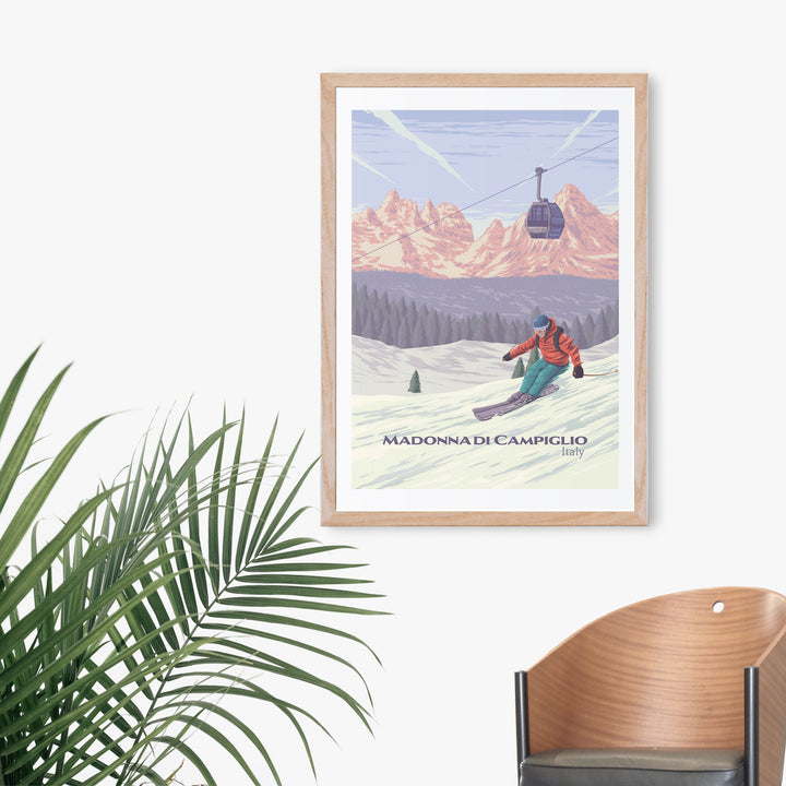 Madonna di Campiglio Ski Resort Travel Poster