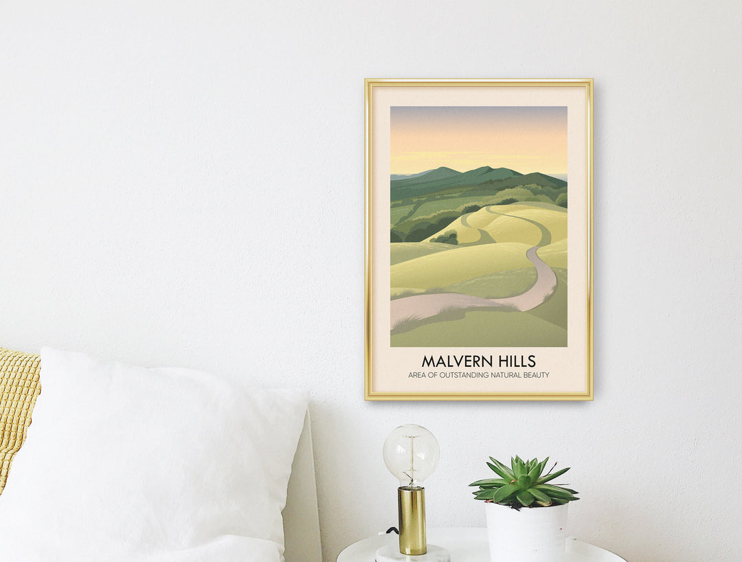 Malvern Hills AONB Travel Poster