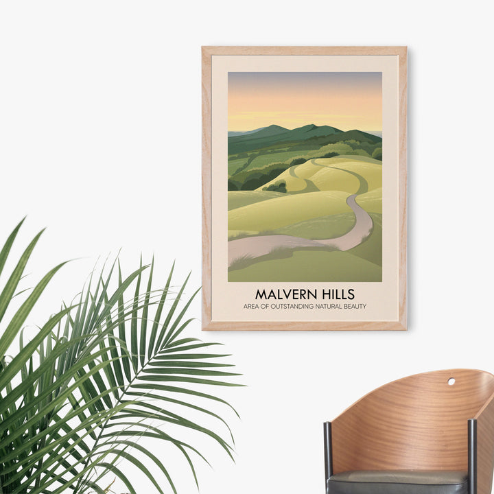 Malvern Hills AONB Travel Poster