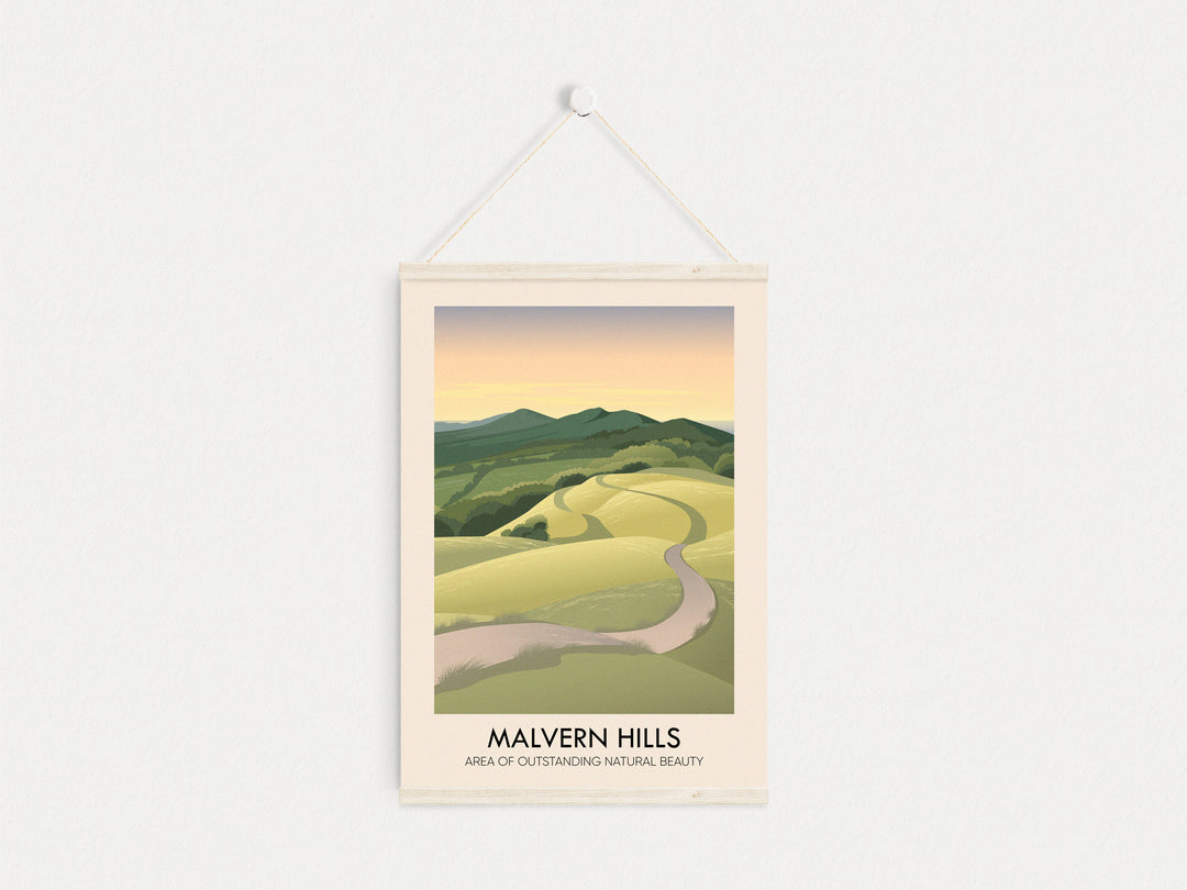 Malvern Hills AONB Travel Poster