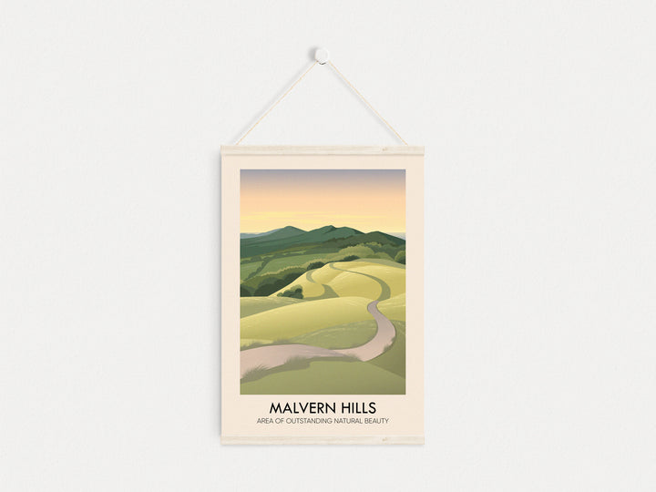 Malvern Hills AONB Travel Poster