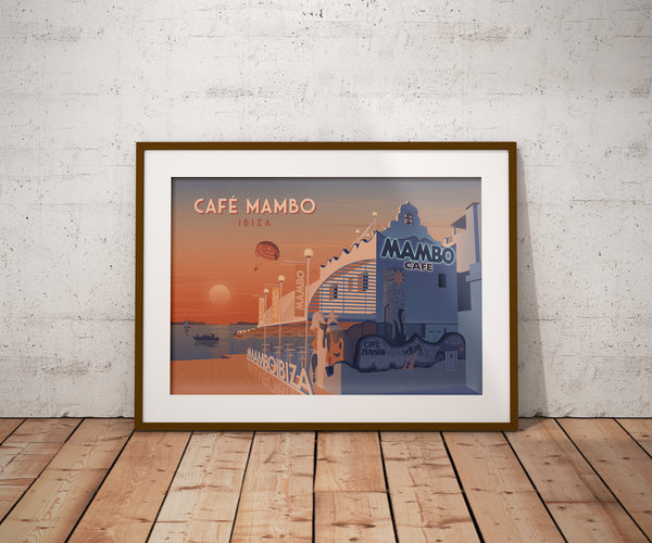 Cafe Mambo Ibiza Travel Poster