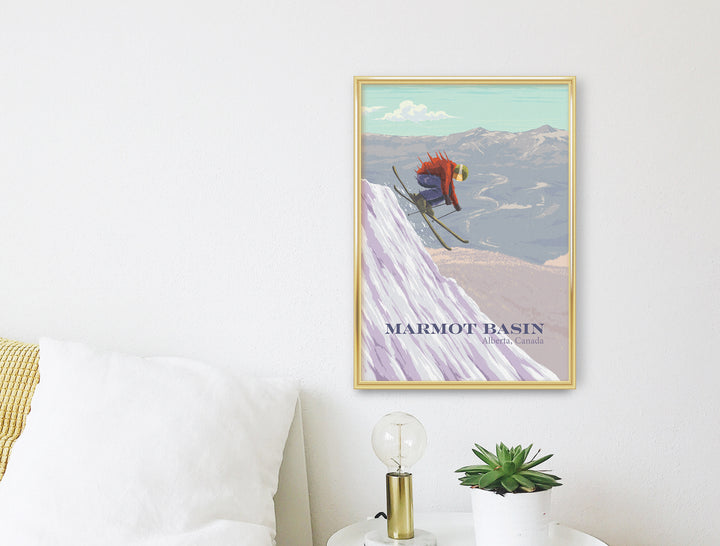 Marmot Basin Ski Resort Travel Poster