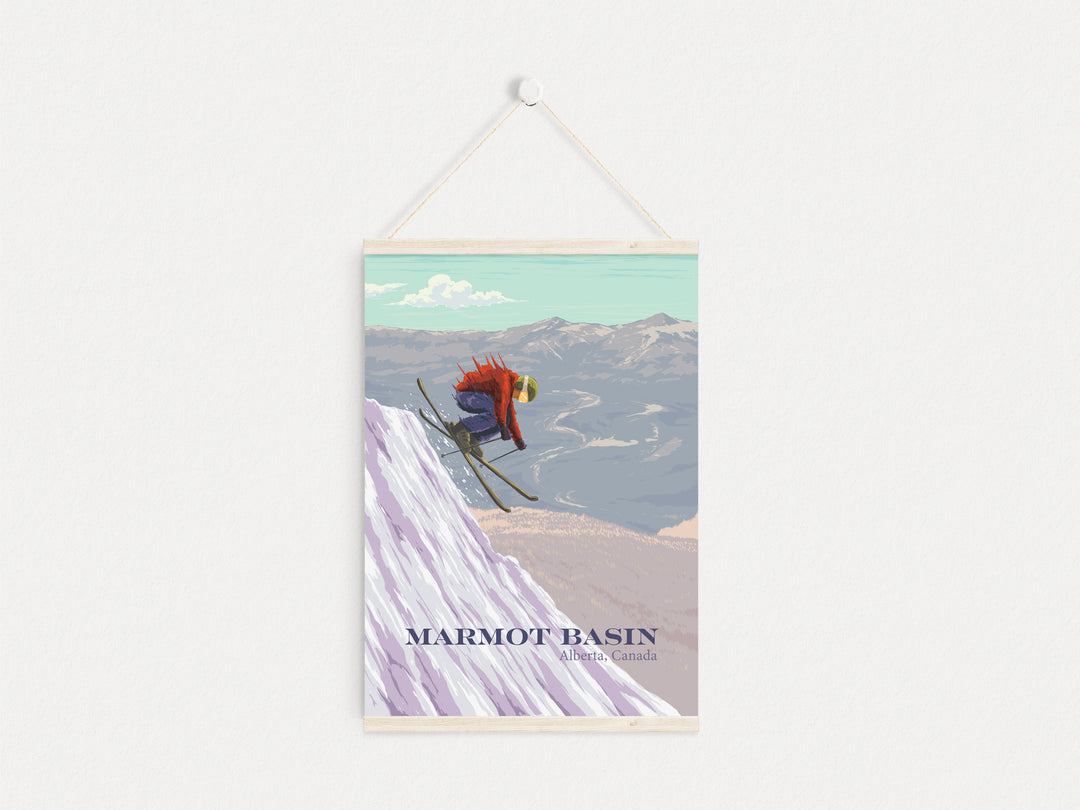 Marmot Basin Ski Resort Travel Poster