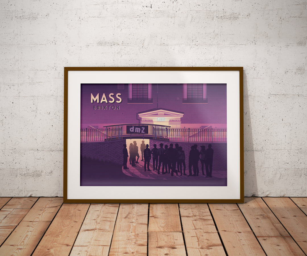 Mass Brixton London Travel Poster