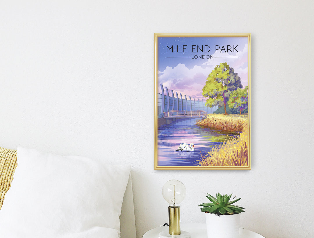 Mile End Park London Travel Poster