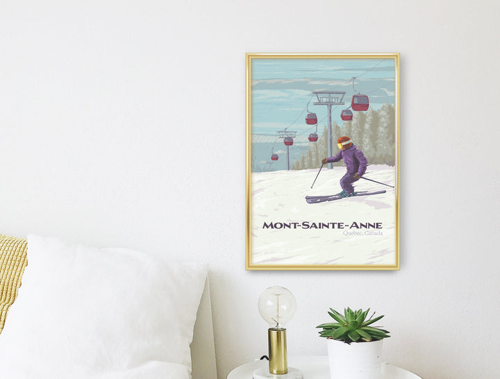 Mont Sainte Anne Quebec Ski Resort Travel Poster