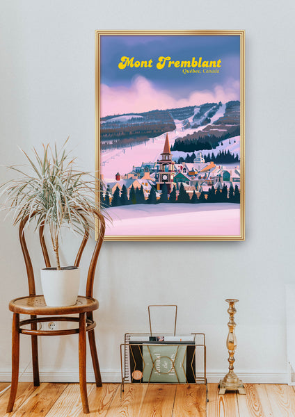 Mont Tremblant Canada Ski Resort Travel Poster